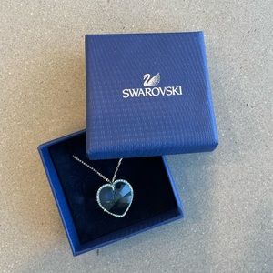 Aqua Swarovski Reverie Heart Pendant